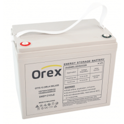 Orex 12V 80Ah (20Hr) Vrla Deep Cycle Jel Akü (260x168x219mm)